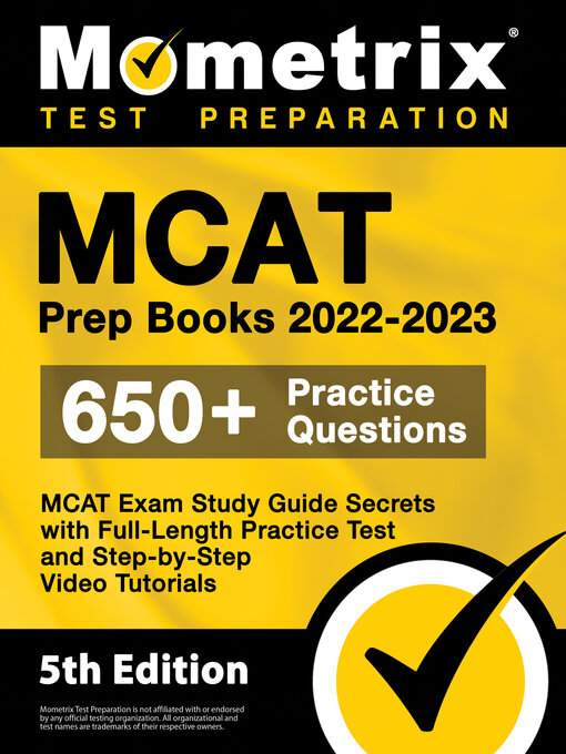 Title details for MCAT Prep Books 2022-2023 - MCAT Exam Study Guide Secrets, Full-Length Practice Test, Step-by-Step Video Tutorials by Matthew Bowling - Available
